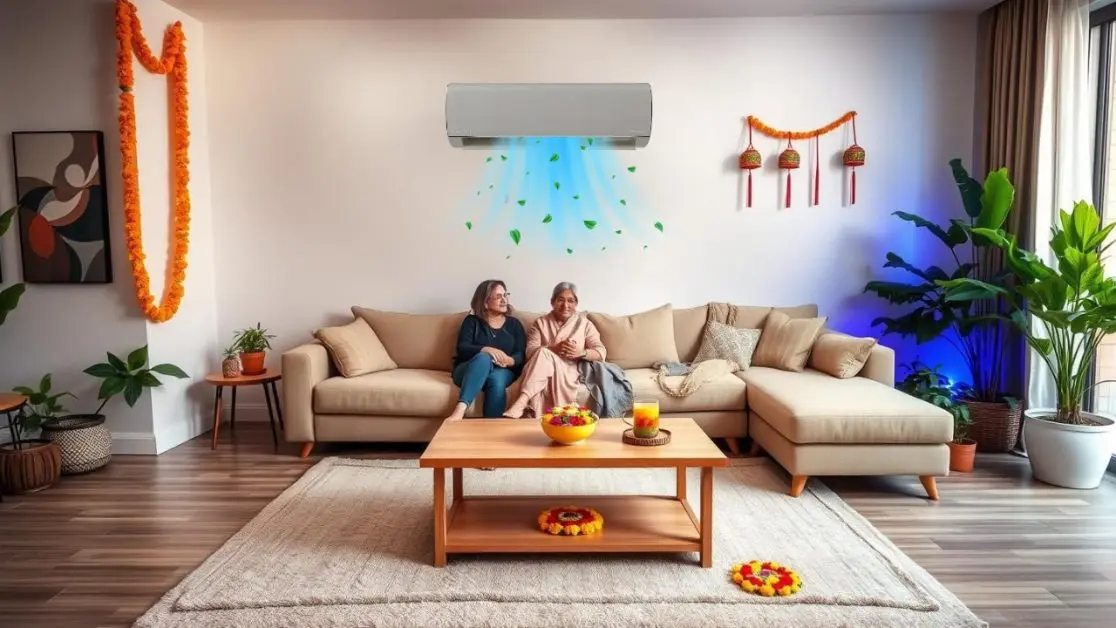 festive day with cool comfort with AI AC