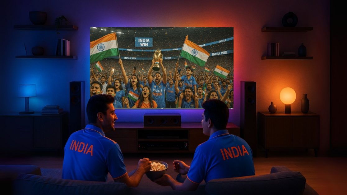 Cricket night living room felt like stadium with Mini LED TV