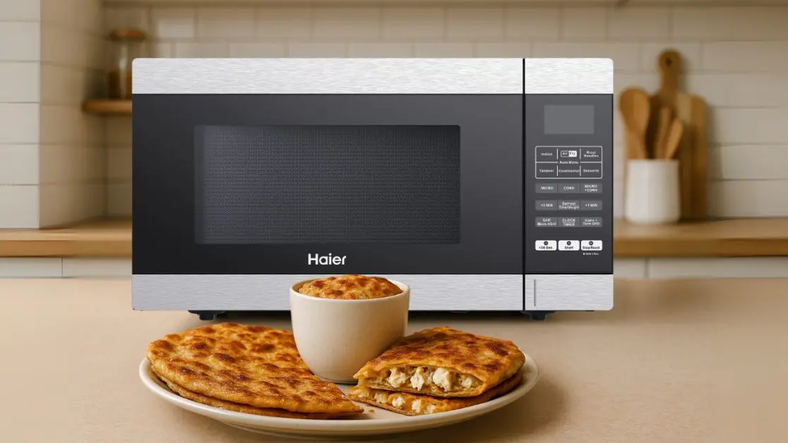 Crispy parathas in the microwave