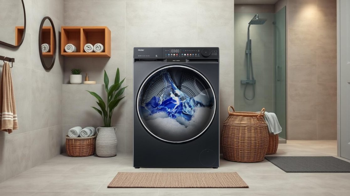 Dual spray tech in washing machine for extra rinse