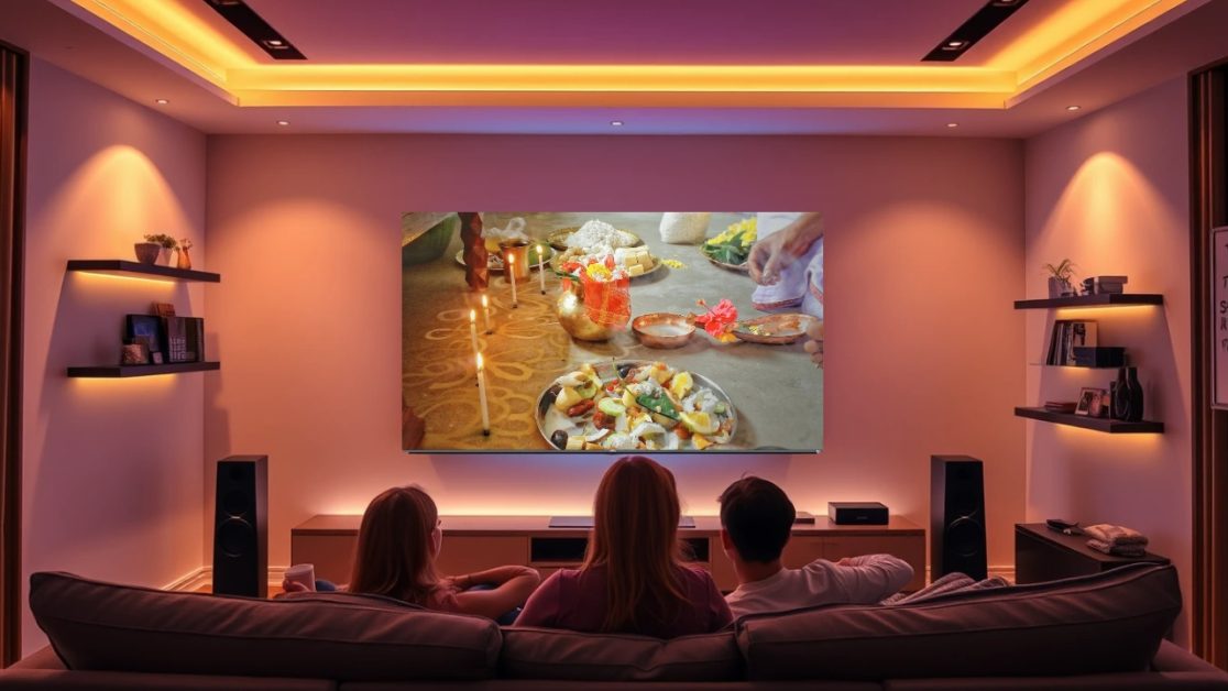 Enjoy Durga Puja Live stream in Mini LED TV