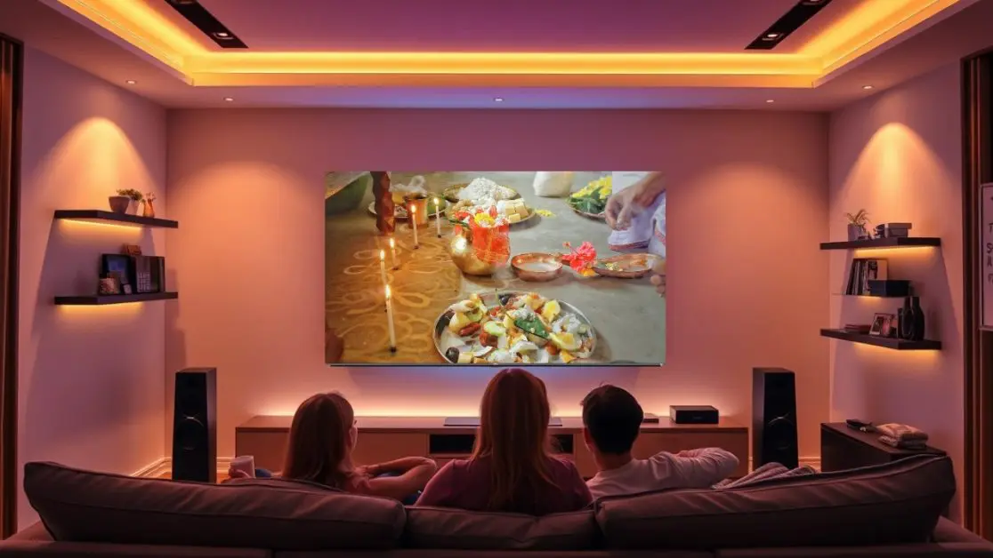 Enjoy Durga Puja Live stream in Mini LED TV