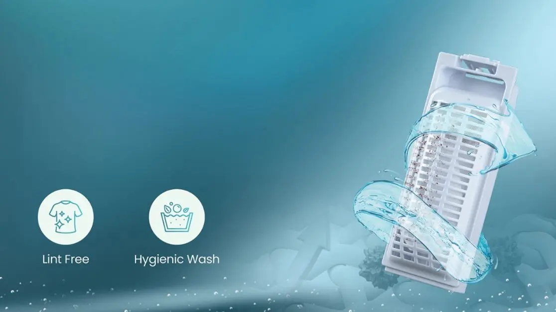 Magic filter in washing machine to capture lint and dust