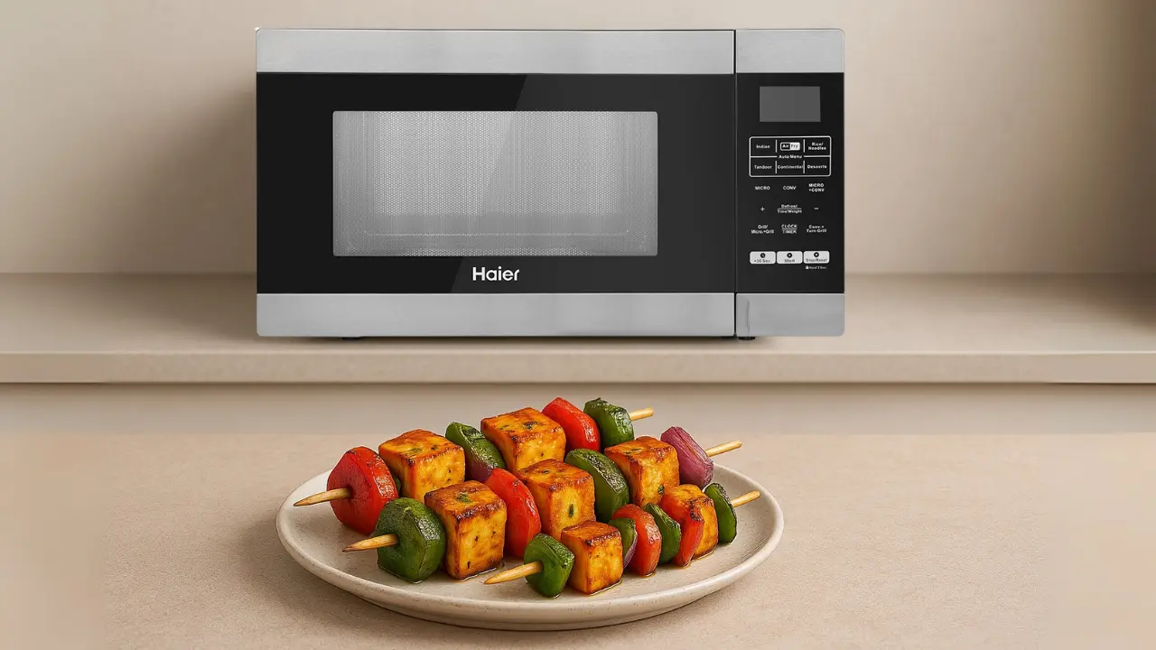 Make BBQ paneer in microwave