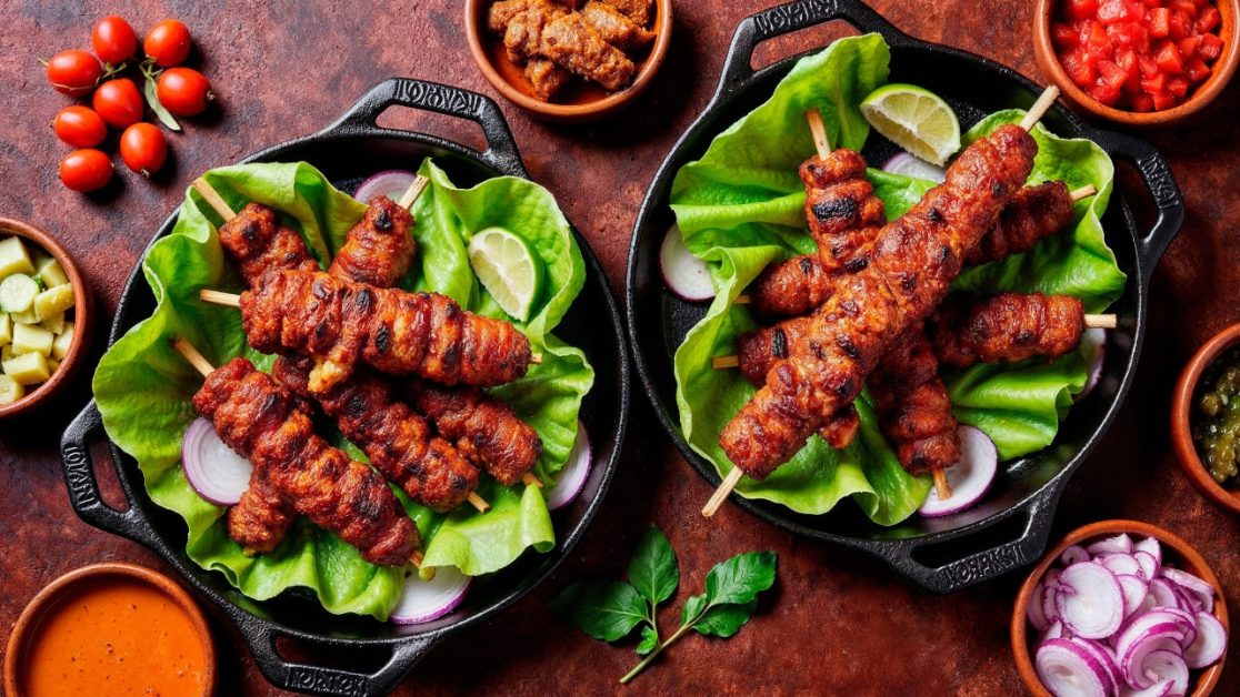 Make Smoky kebabs in microwave