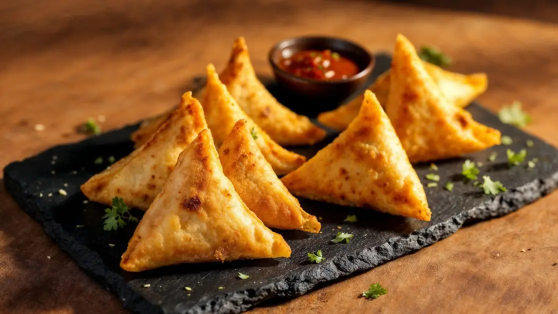 Make crisp samosas in microwave
