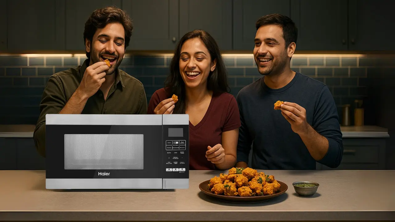 Microwave solves Late-Night Pakoda Craving