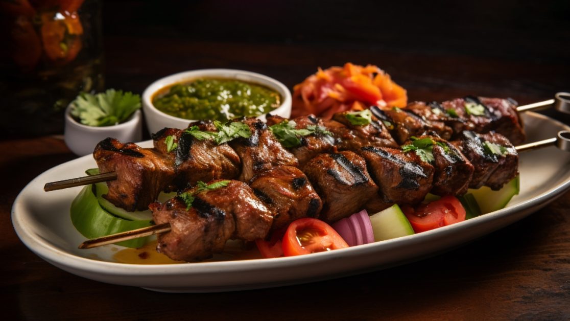 Perfect BBQ dish in rotisserie microwave