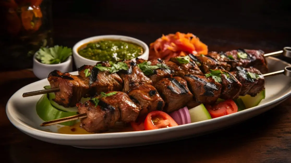 Perfect BBQ dish in rotisserie microwave