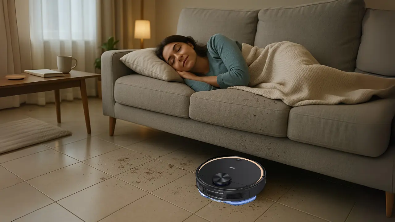 Robot vacuum cleaners sweeps under sofas while you nap
