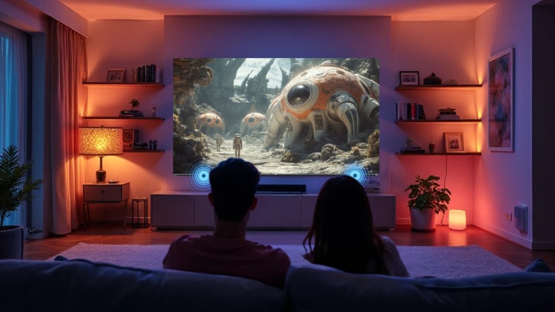 Sound by KEF audio in Mini LED TV makes you feel the monsoon