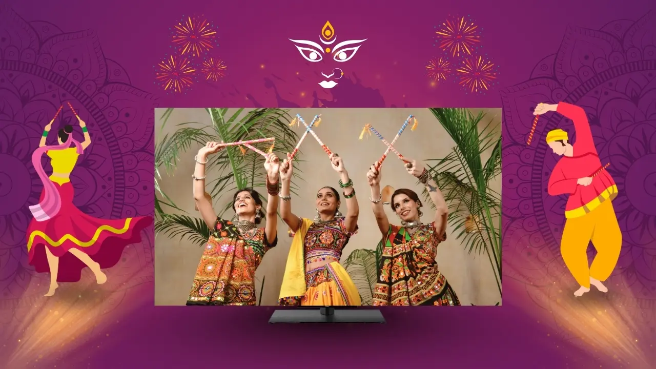 TV Screen Join Your Garba Beats Sync it with Color Play
