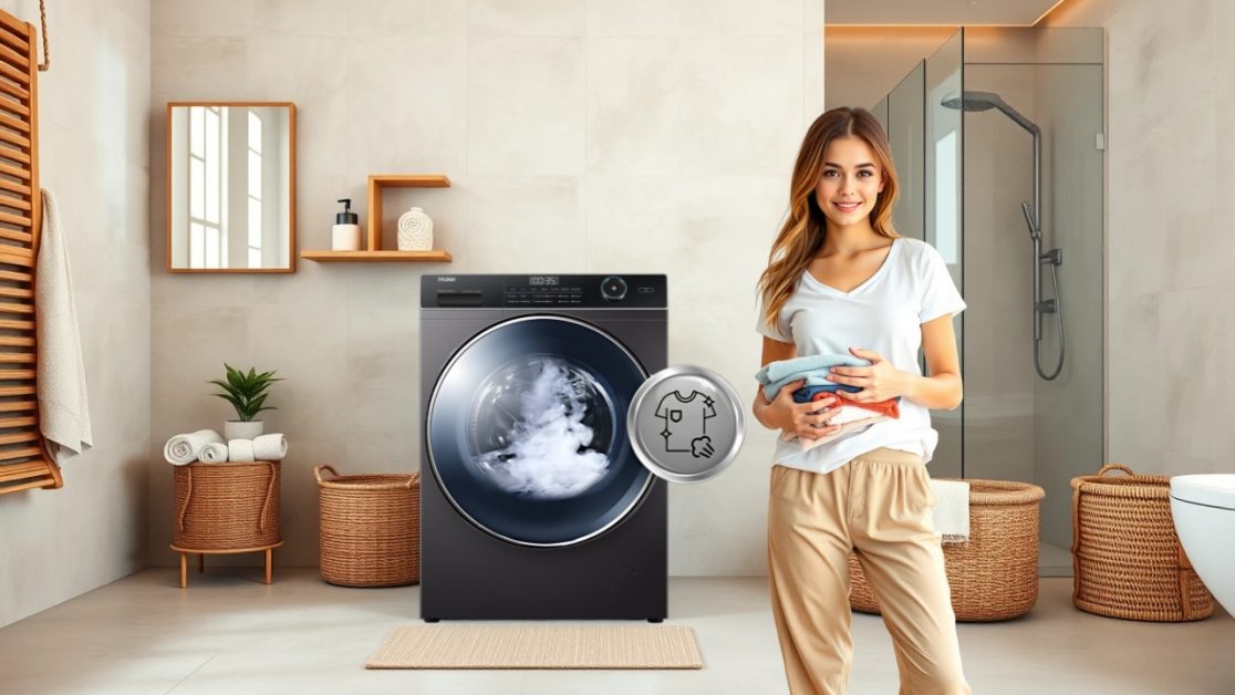 Wash all your clothes with steam feature in washing machine