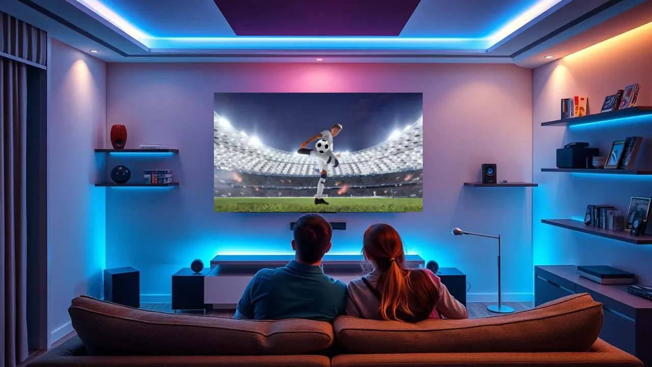 Watch Fast faced football in 120Hz LED TV