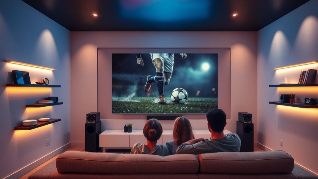 Watch football in Mini LED TV