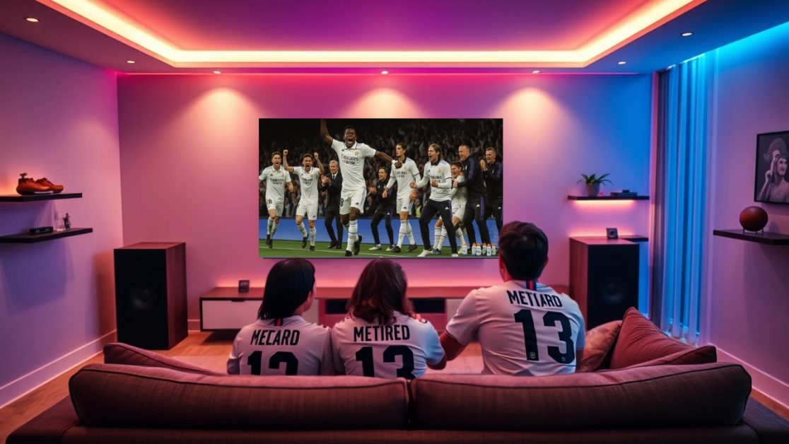 Watch football matches in Mini LED TV