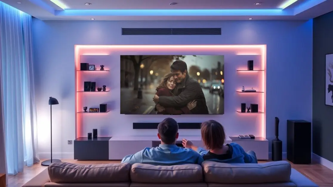 Watch romantic movies in OLED TV