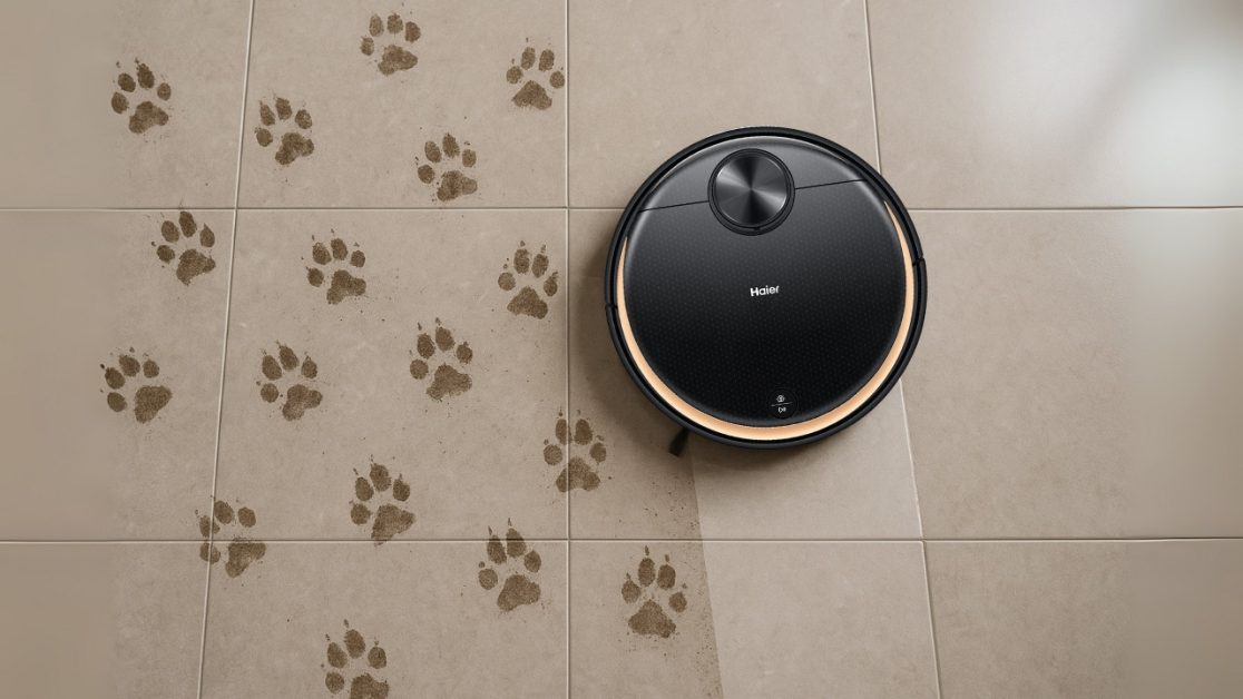 clean pet messes with smart robot vacuum cleaner