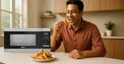 make oil-free samosas in a convection microwave