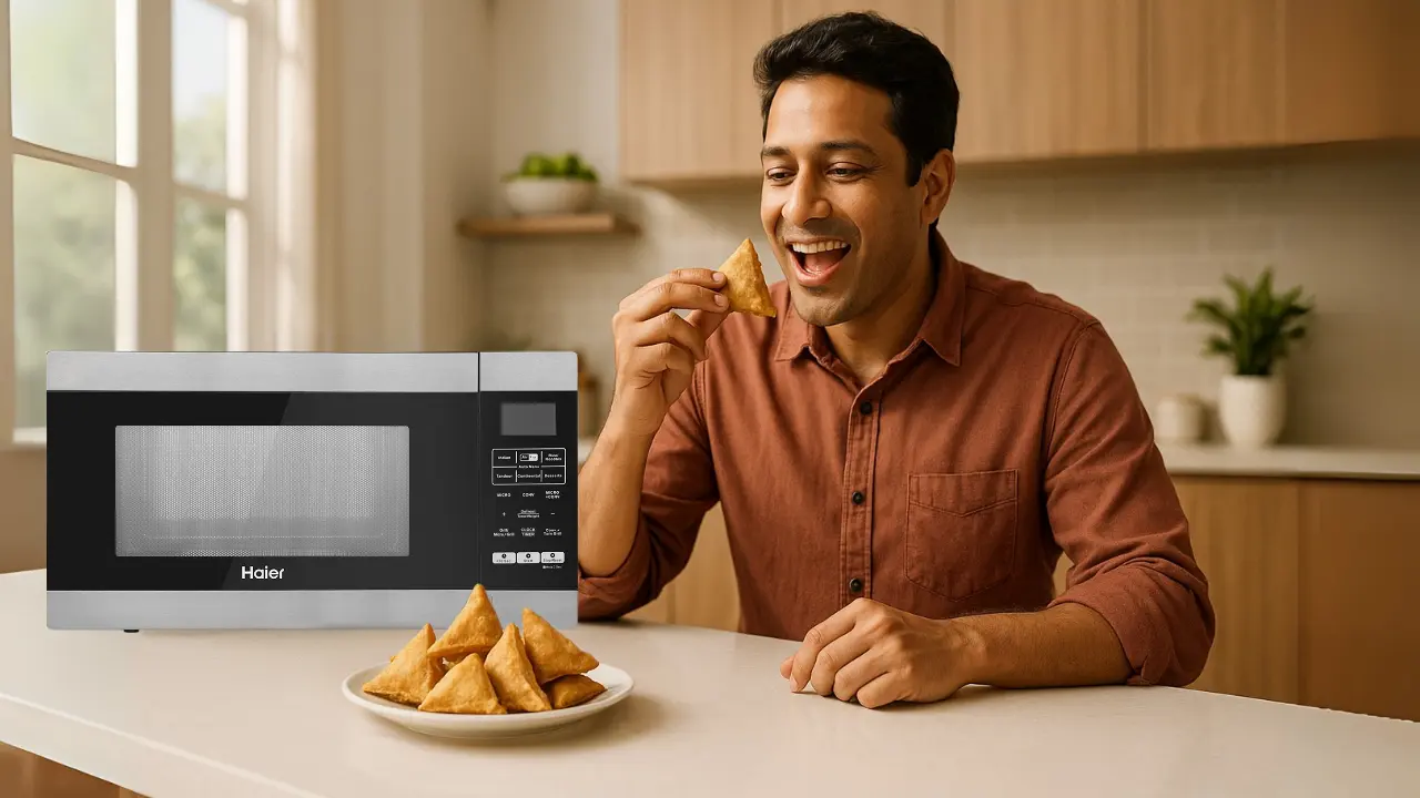 make oil-free samosas in a convection microwave