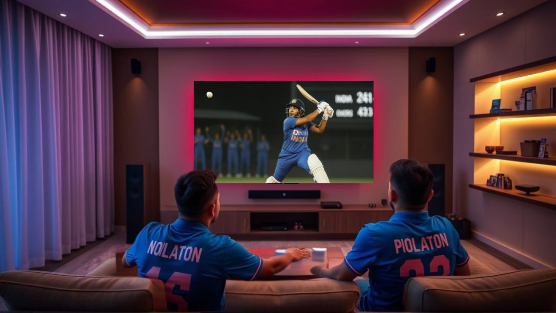 Big screen Tv is perfect to watch cricket