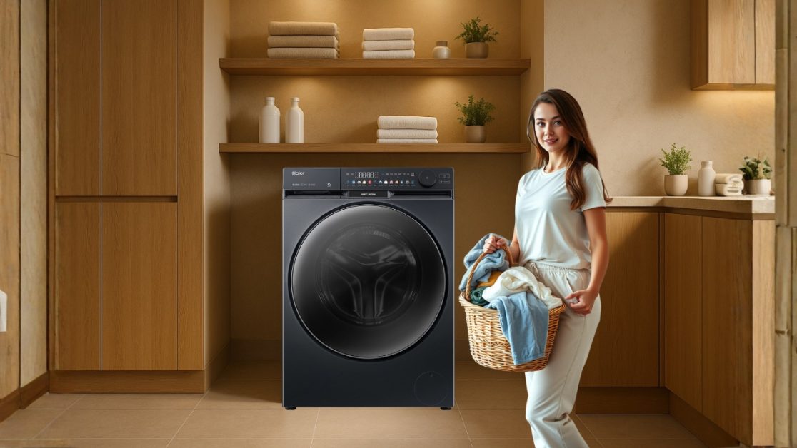Dry your clothes easily with this washing machine