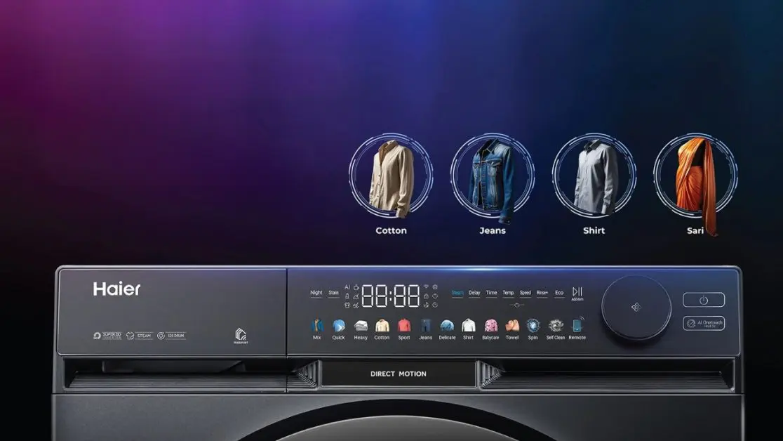 Get Colourful digital display panel in washing machine this diwali