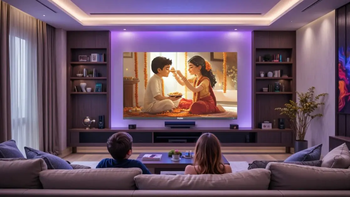 Living Room with Mini LED TV Is the New Reunion Spot