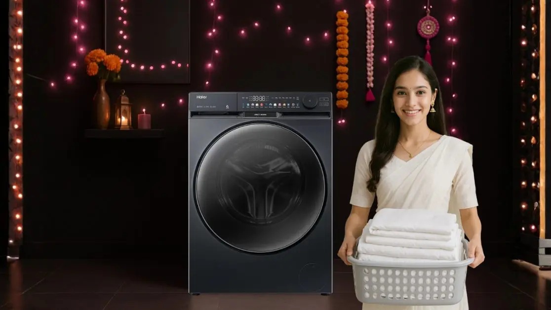 Quick Festive Laundry Checklist with washing machine