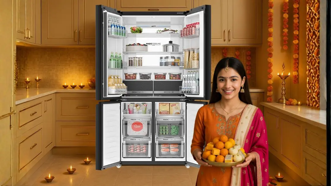 Refrigerator Space That Expands with Your Festive Mood