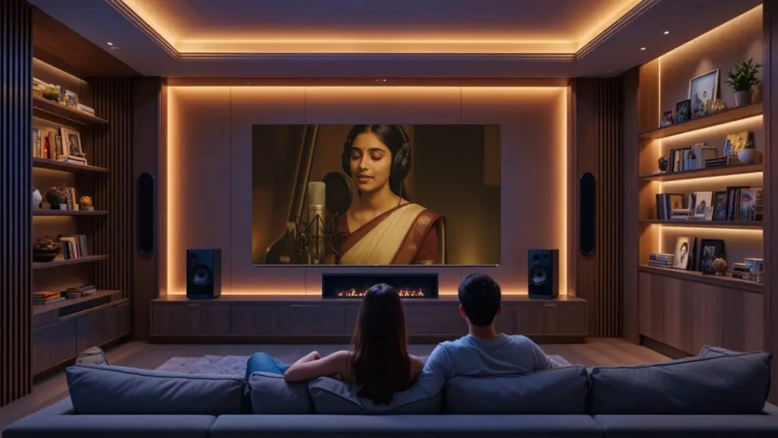 TV Scene Inside a Modern Chhath Home