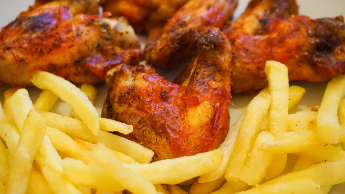 peri-peri wings and fries