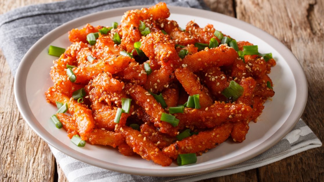 Chilli Garlic Sweet Potato Fries