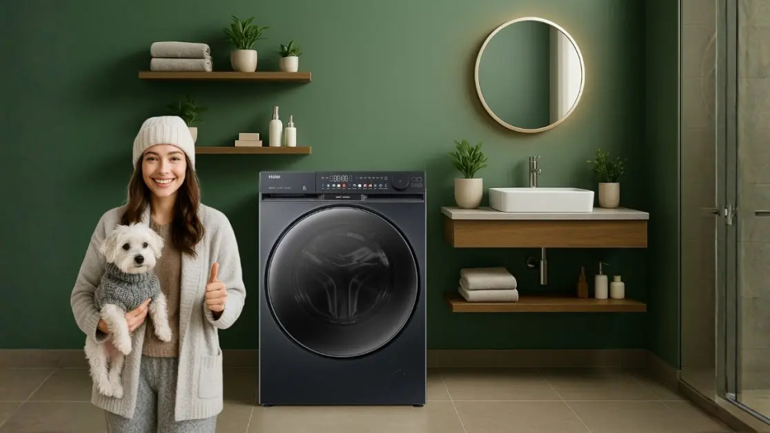 Remove pet hair in washing machine