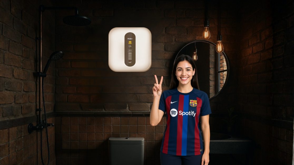 Smart water heater design meets everyday football emotion