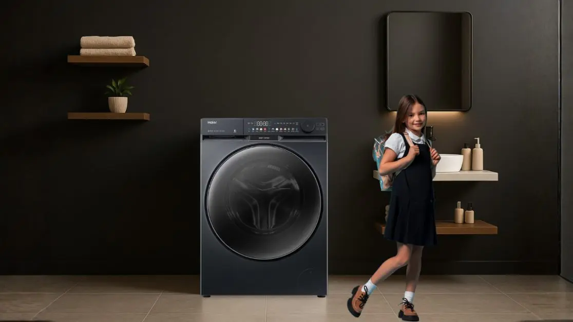 Wash Kids uniform in front load washing machine