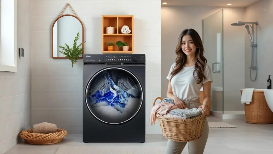 Washing machine with Self-clean feature