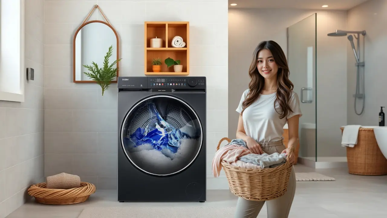 Washing machine with Self-clean feature