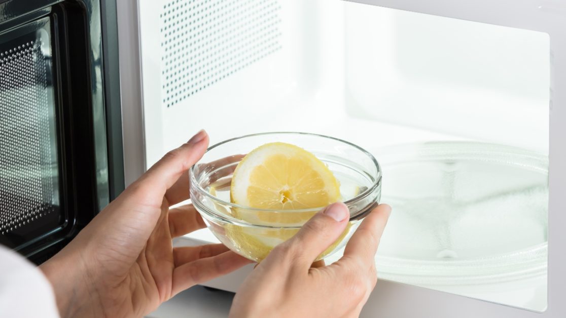 lemon steam cleaning for microwave