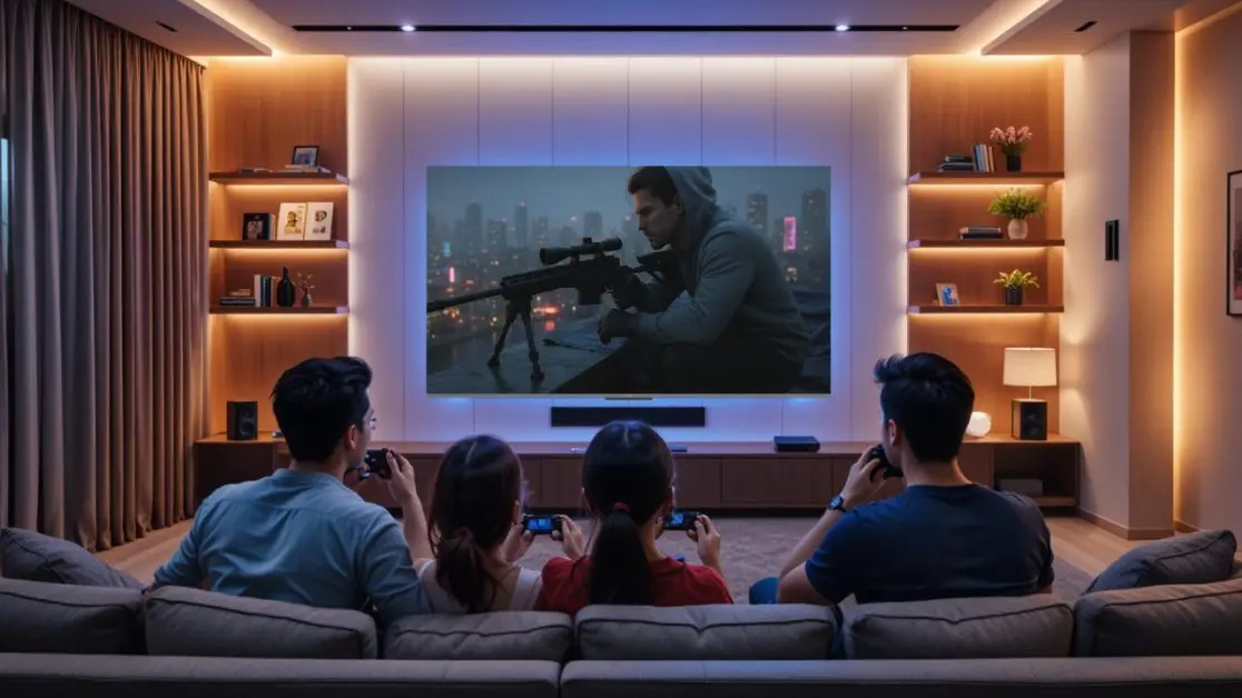 when gaming pause real life loads in QLED TV