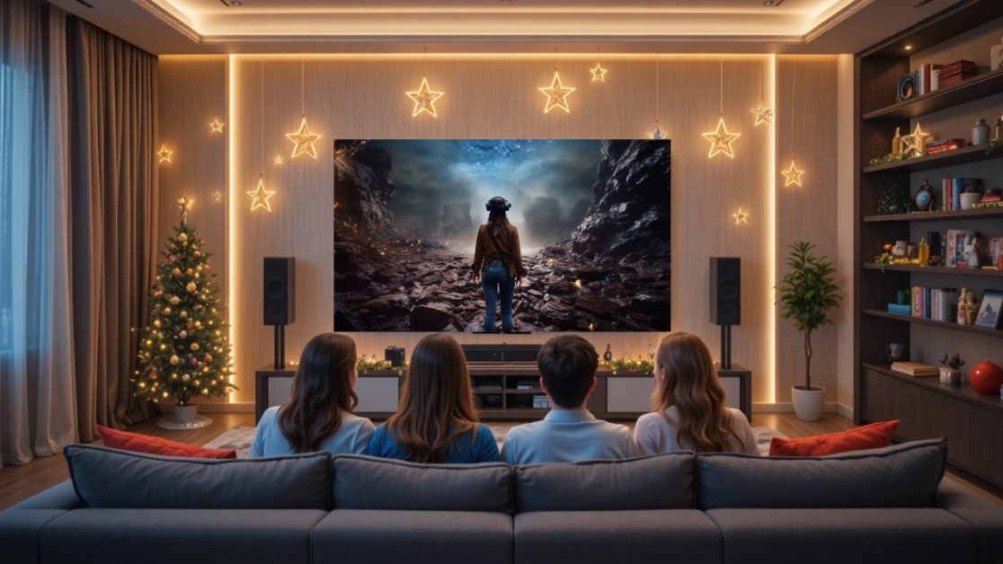 Christmas is when the TV becomes the room