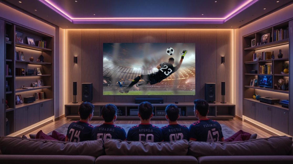 Football commentary is built on TV contrast