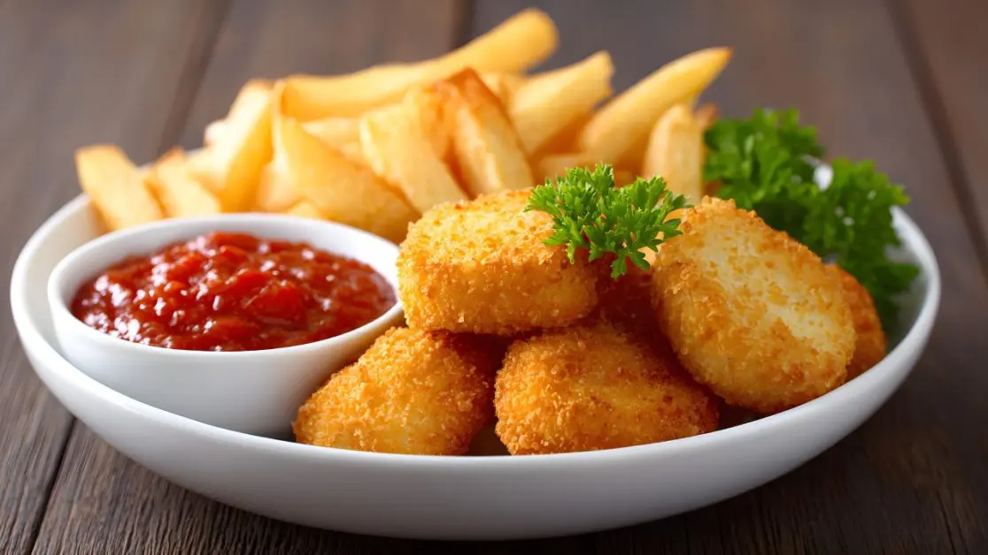 Make Breaded nuggets and fries in air fryer this christmas