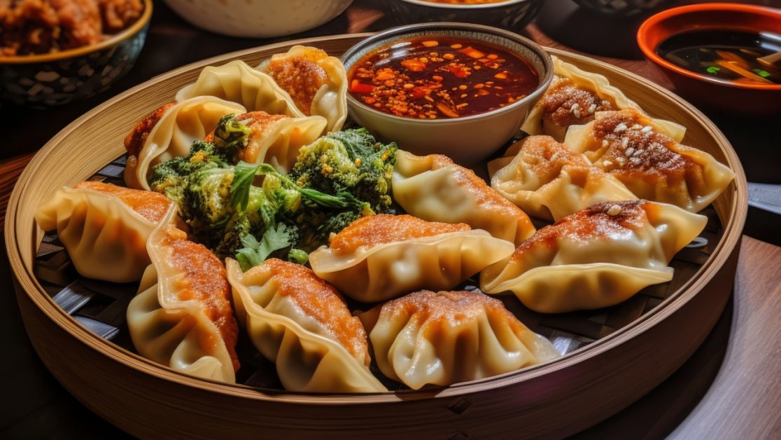 Make Chilli Garlic Momos in air fryer