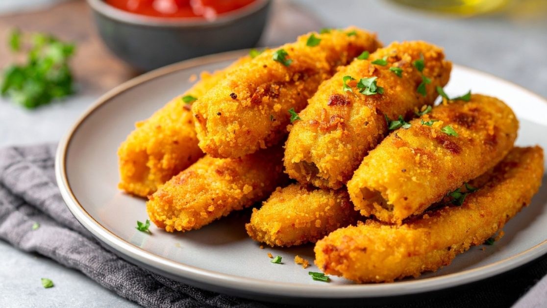 Make Crispy paneer fingers in air fryer