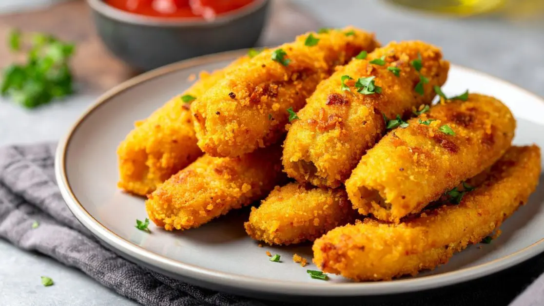 Make Crispy paneer fingers in air fryer