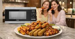 Microwave Kebabs, Cutlets and Tikkas Made Crisp Plate