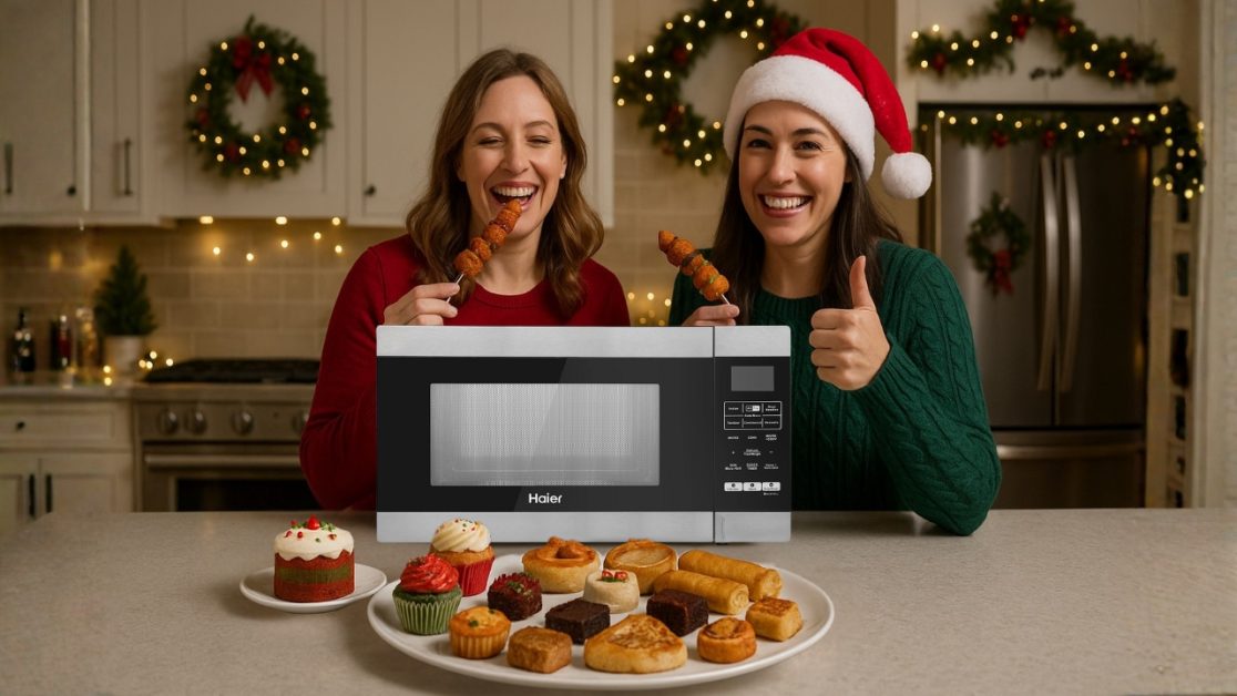 Microwave is Behind a Perfect Small Christmas Cake