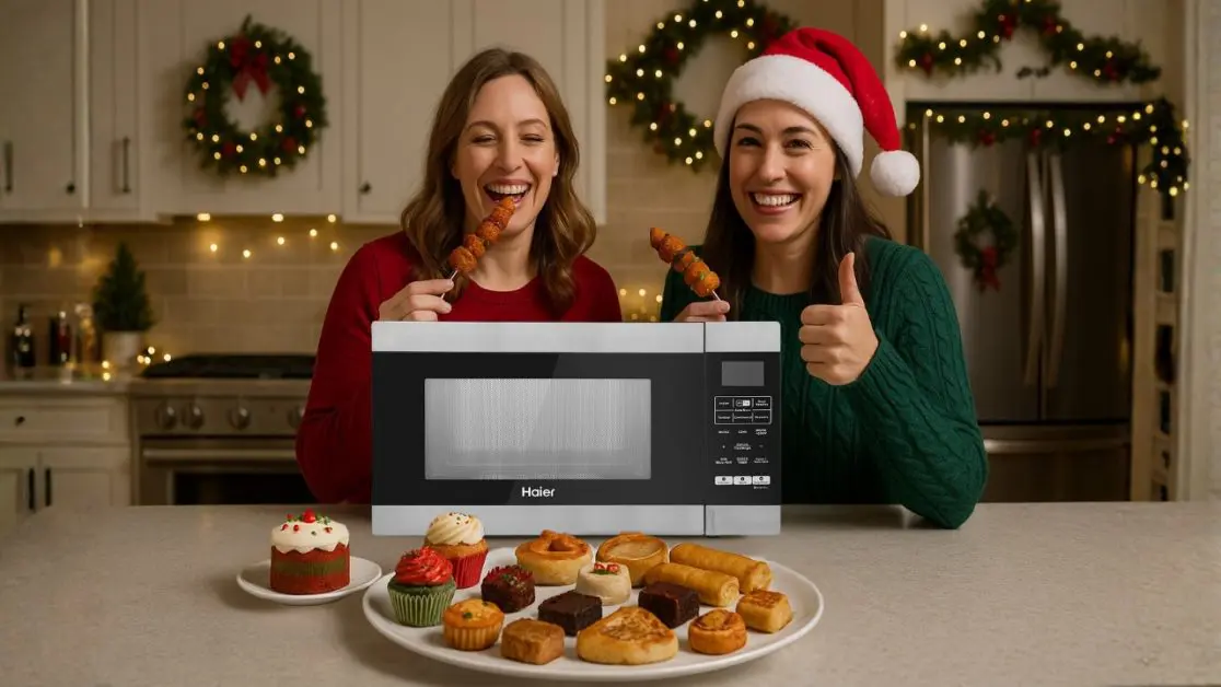 Microwave is Behind a Perfect Small Christmas Cake