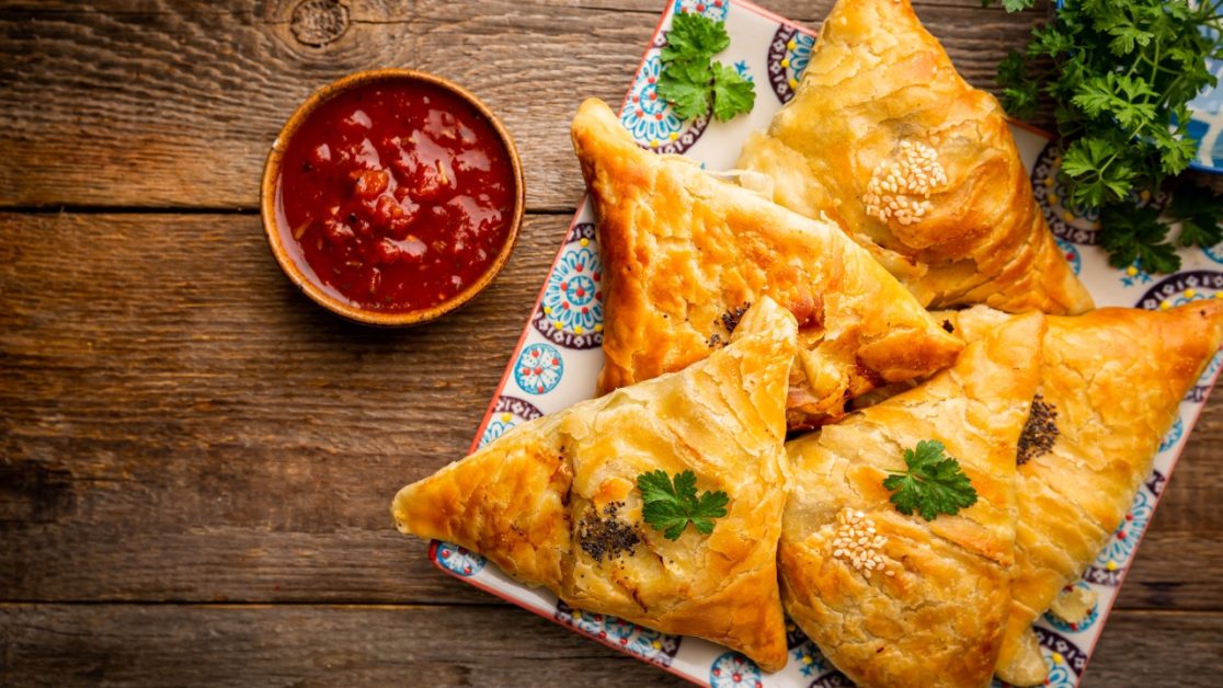 Mini Samosas for christmas